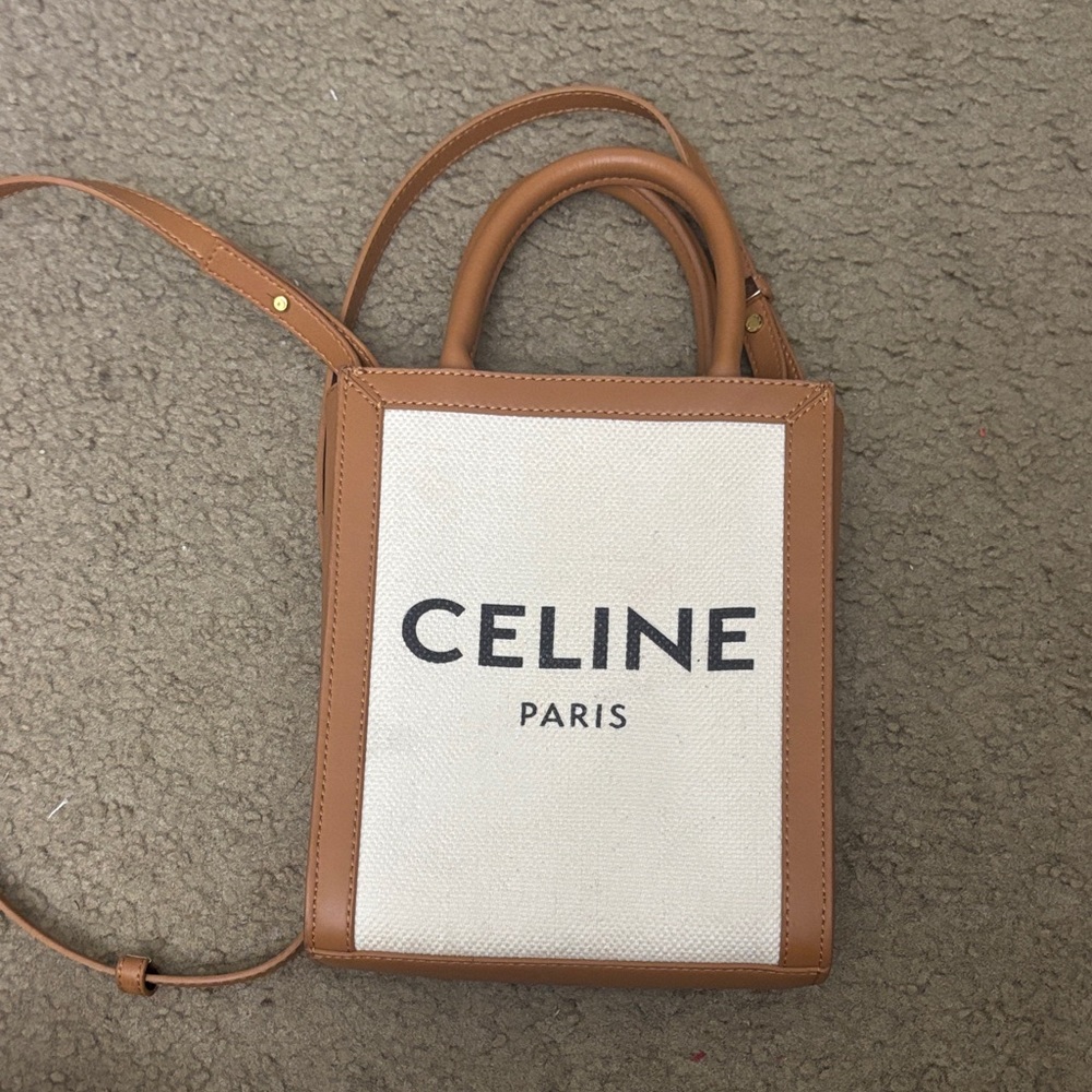 Celine Tan and Cream Mini Bag